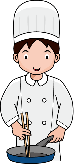 飲食業08-炒め物 イラスト