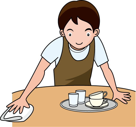 飲食業13-後片付けイラスト