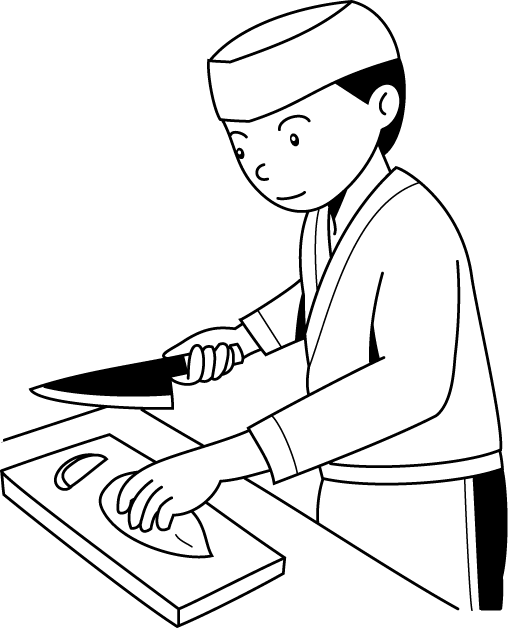 飲食業04-包丁 イラスト
