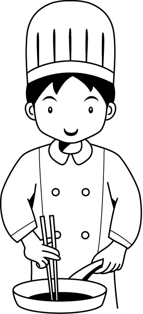 飲食業08-炒め物 イラスト