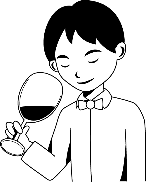 飲食業20-ソムリエ イラスト
