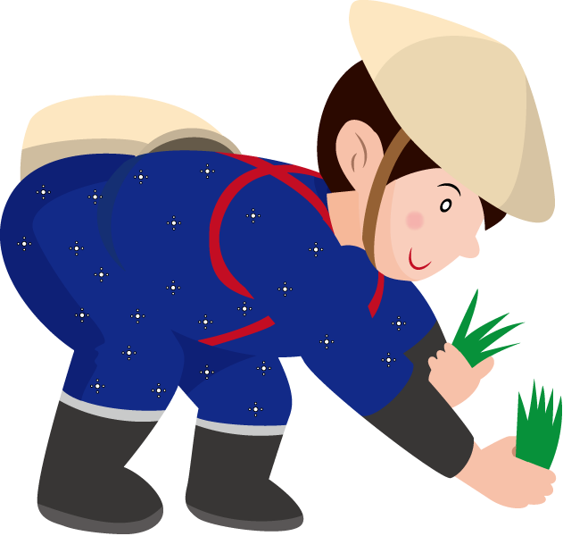 農業02-田植え イラスト