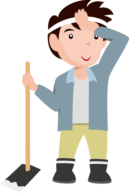 農業11-耕す イラスト