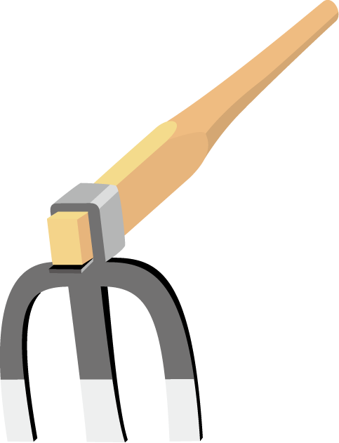 農業13-鍬 イラスト