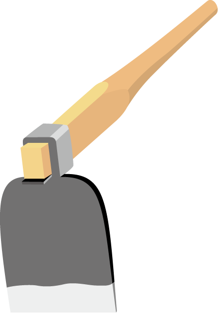 農業14-鍬 イラスト