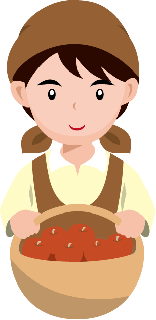 農業17-リンゴ イラスト