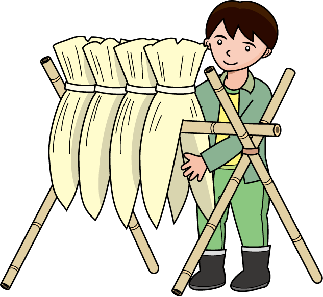 農業25-稲木 イラスト