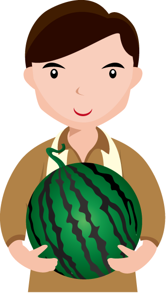 農業30-スイカ イラスト