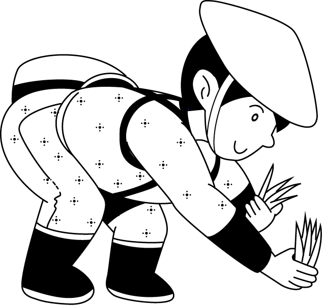 農業02-田植え イラスト