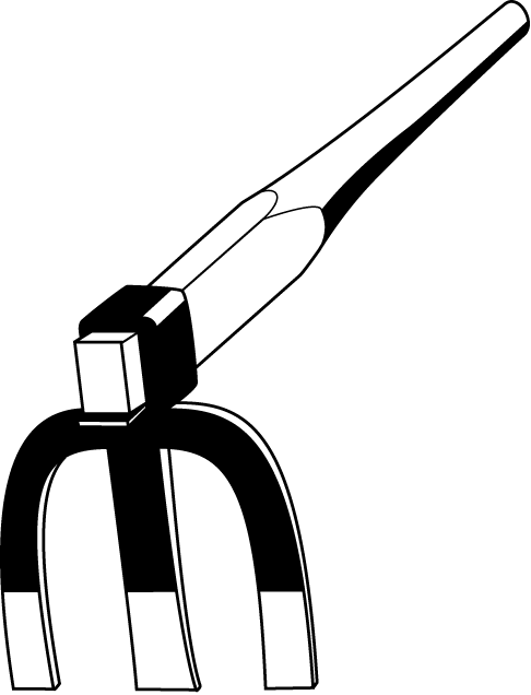 農業13-鍬 イラスト