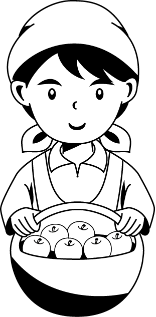 農業17-リンゴ イラスト