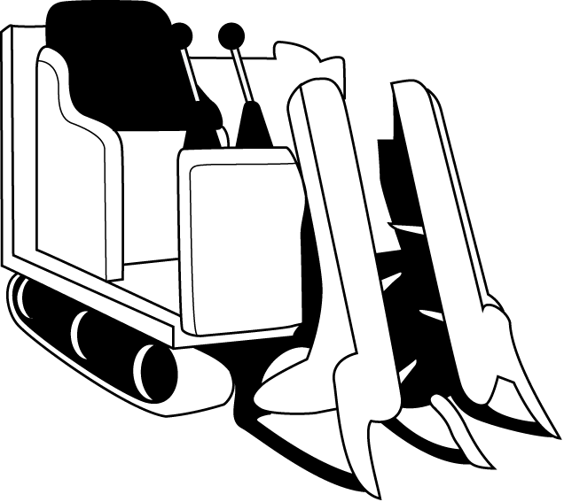 農業21-稲刈り機 イラスト