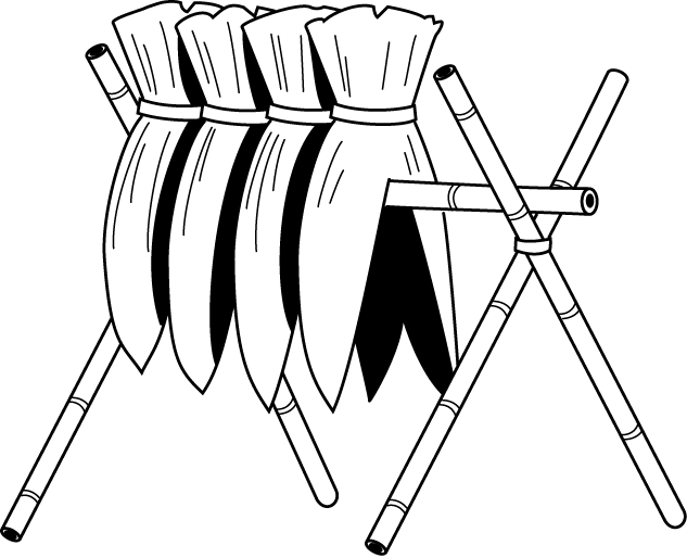 農業24-稲木 イラスト