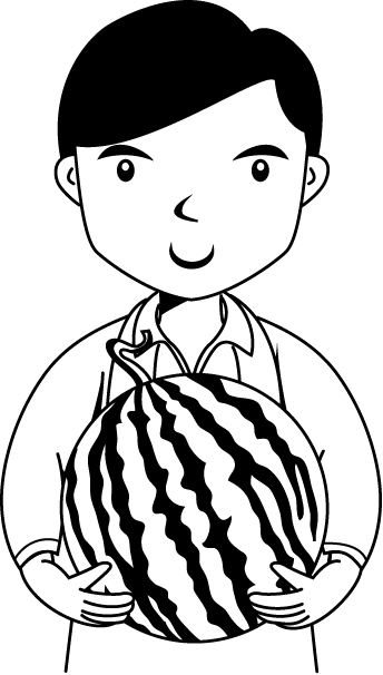 農業30-スイカ イラスト