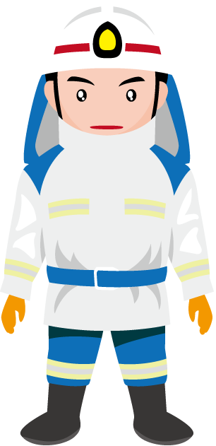 消防05-防火服 イラスト