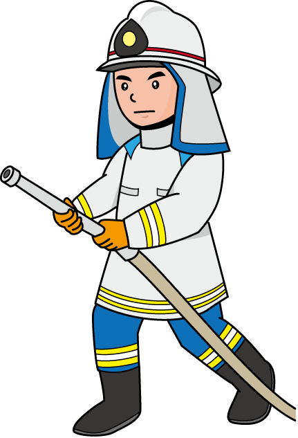 消防09-消防士 イラスト