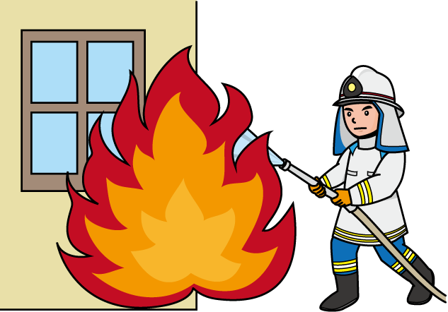 消防10-火事 イラスト