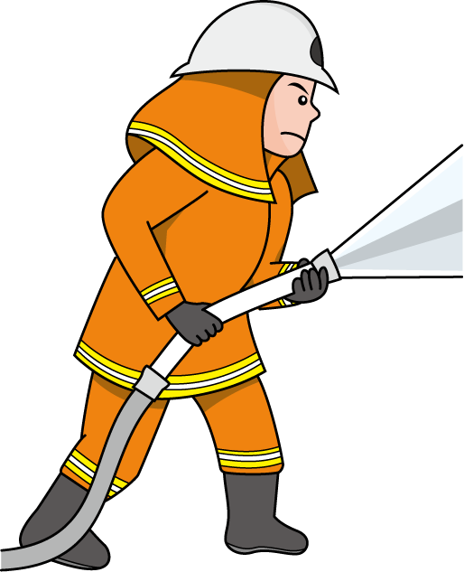 消防11-消火 イラスト