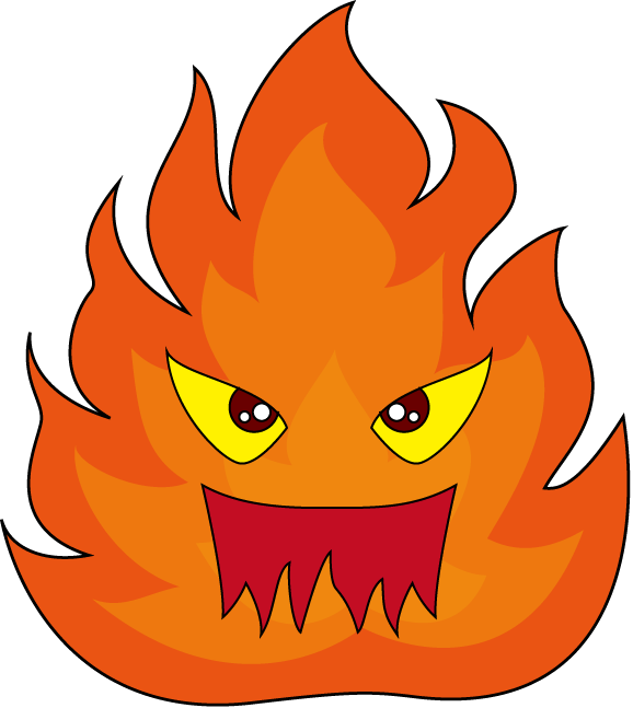 消防13-火 イラスト