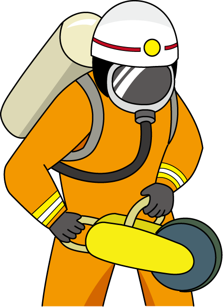 消防14-カッター イラスト