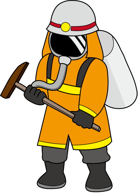 消防15-ハンマーイラスト