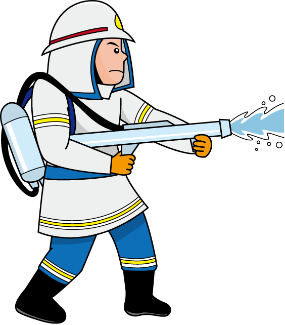 消防16-消火銃 イラスト
