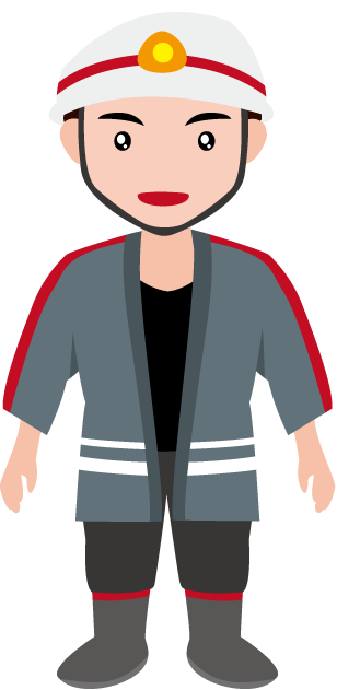 消防28-消防団 イラスト