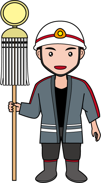 消防29-まといイラスト