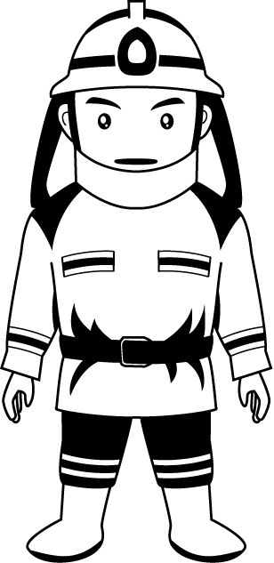 消防05-防火服 イラスト