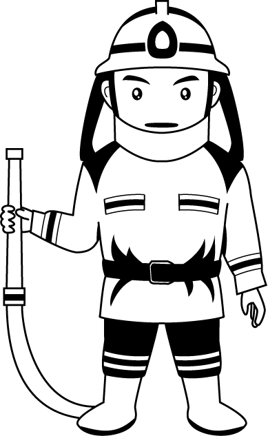 消防06-防火服 イラスト