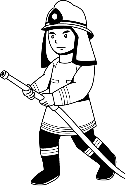 消防09-消防士 イラスト