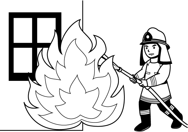 消防10-火事 イラスト