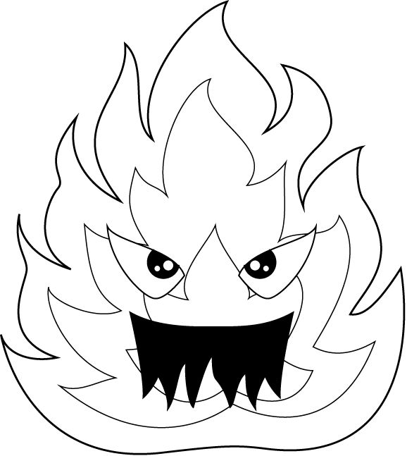 消防13-火 イラスト