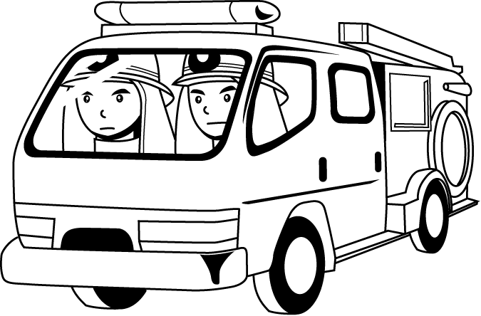 消防20-消防車 イラスト