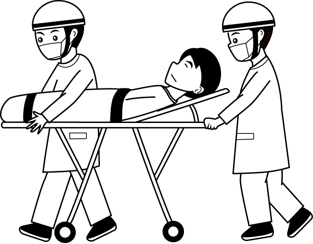 消防24-ストレッチャーイラスト