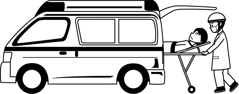 消防25-救急搬送 イラスト