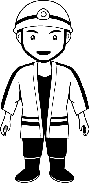 消防28-消防団 イラスト