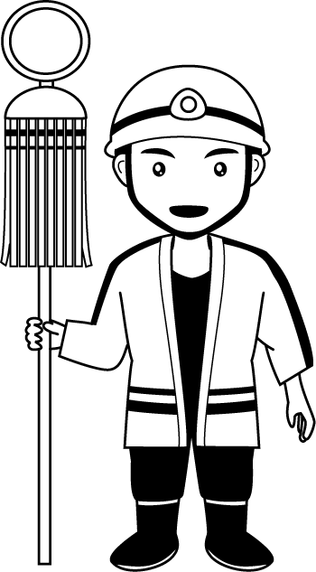 消防29-まといイラスト