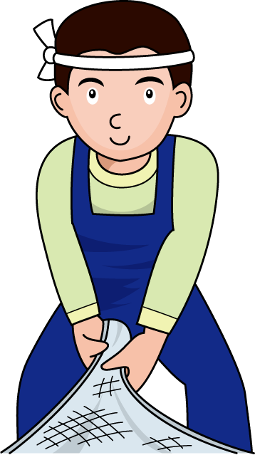 漁業12-漁網 イラスト