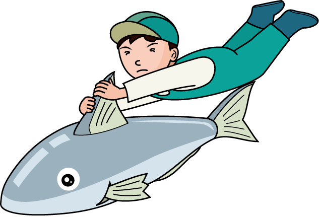 漁業14-大物 イラスト