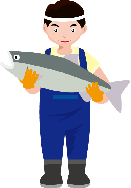 漁業22-鮭 イラスト