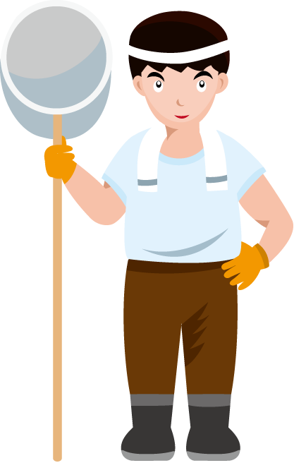 漁業23-網 イラスト