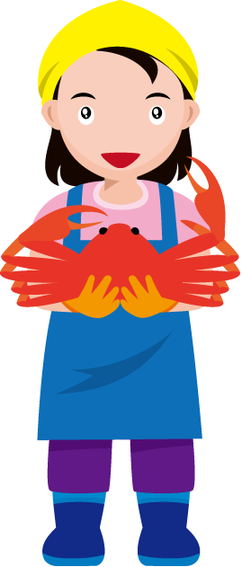 漁業25-カニ イラスト