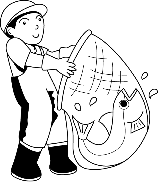 漁業06-漁網 イラスト