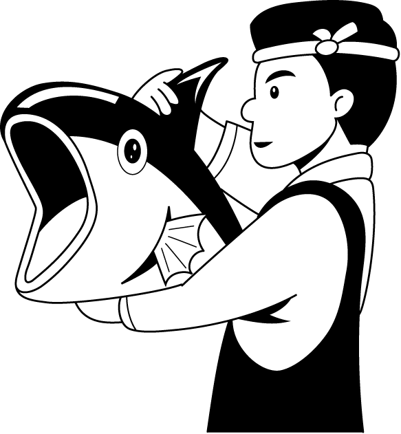 漁業09-大物 イラスト