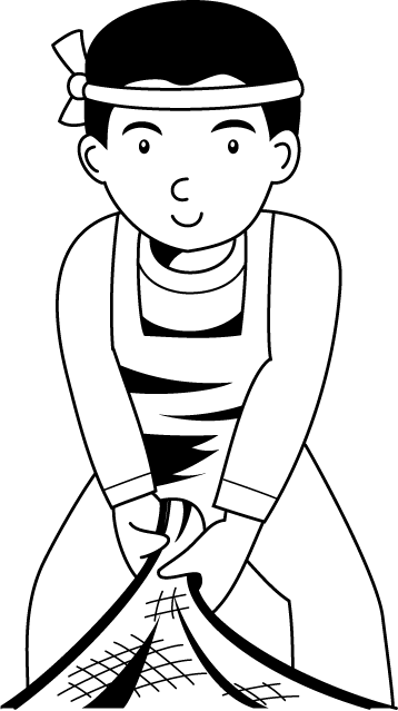 漁業12-漁網 イラスト