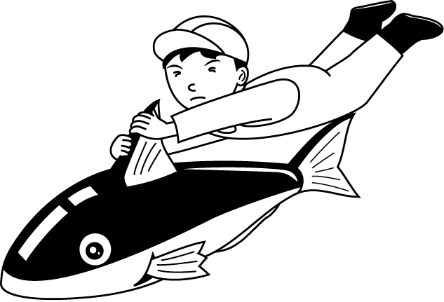 漁業14-大物 イラスト