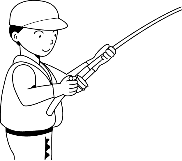 漁業16-釣り竿 イラスト