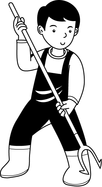 漁業18-銛 イラスト