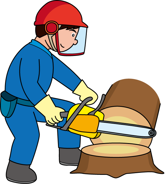 林業18-チェーンソーイラスト